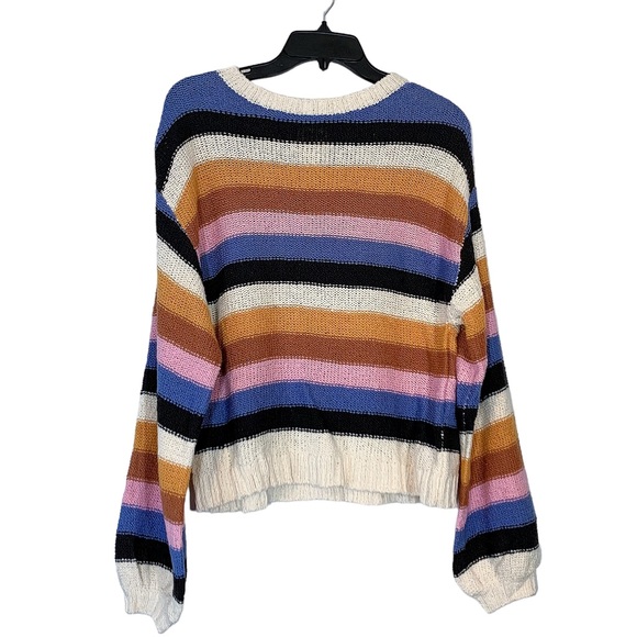 Billabong Seeing Double Crop Crewneck Pullover Sweater in Toffee - Picture 4 of 14